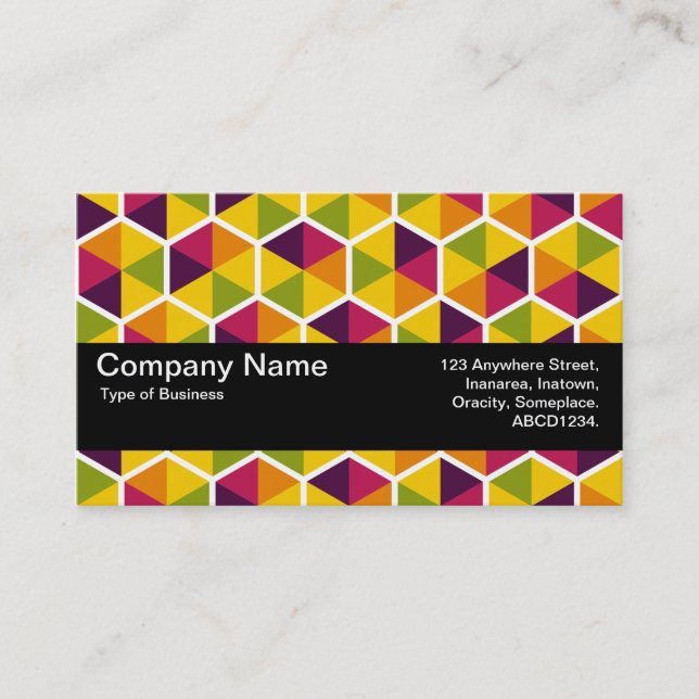 Texture Band V2 - Hexagon pattern 01 Business Card (Front)