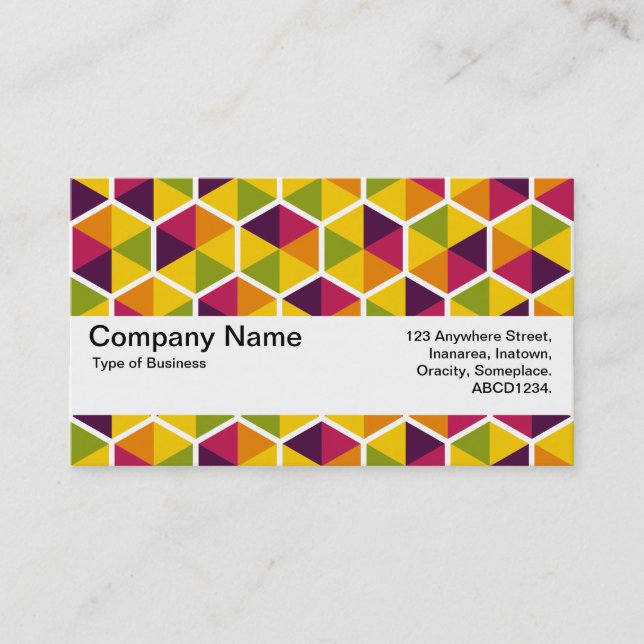 Texture Band V2 - Hexagon pattern 01 Business Card (Front)