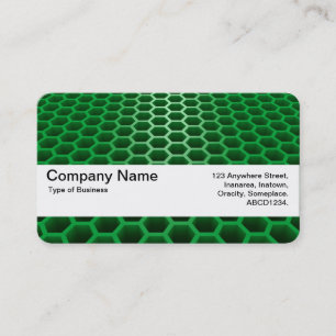 Texture Band V2 - Honeycomb Perspective Green Business Card