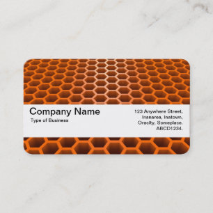 Texture Band V2 - Honeycomb Perspective Orange Business Card