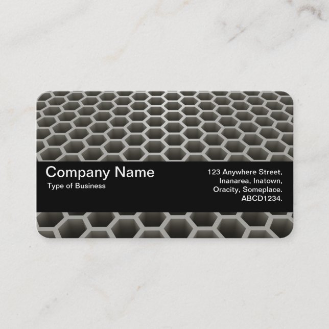 Texture Band V2 - Honeycomb Perspective Warm Business Card (Front)