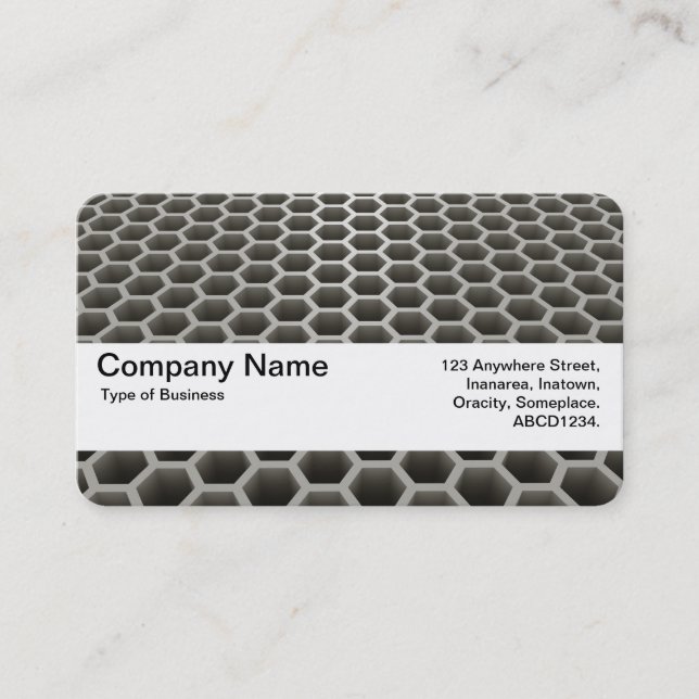 Texture Band V2 - Honeycomb Perspective Warm Business Card (Front)