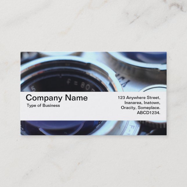 Texture Band V2 - Vintage TLR Camera Business Card (Front)