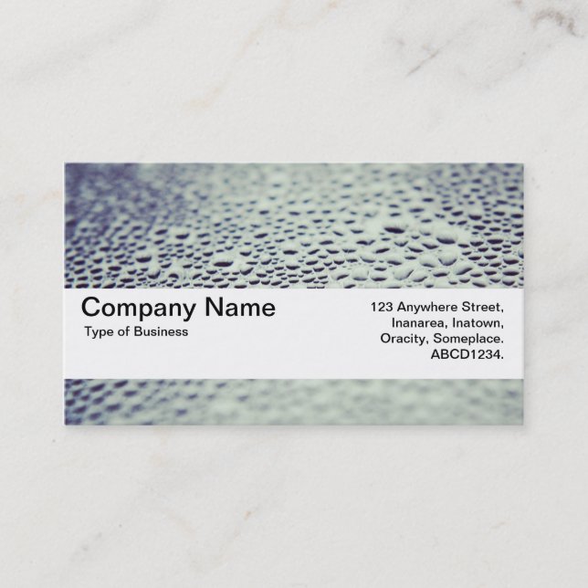 Texture Band V2 - Water Droplets on Glass 01 Business Card (Front)