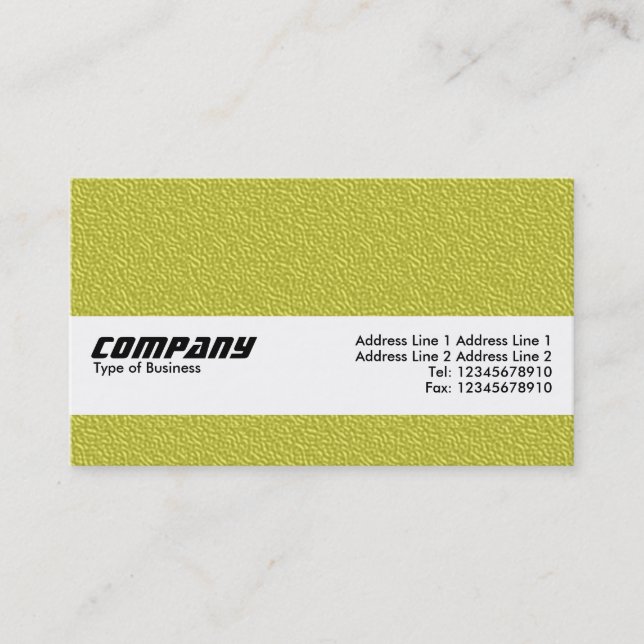 Texture Band - Yellow Embossed Texture Business Card (Front)