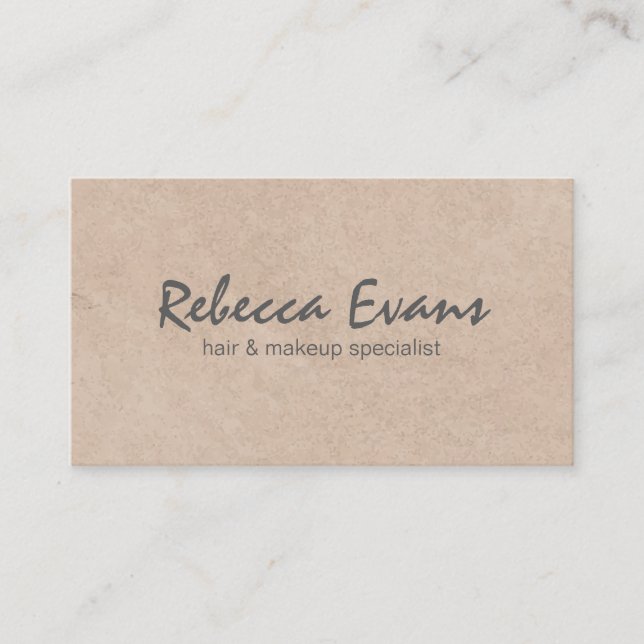 Texture (beige) business card (Front)