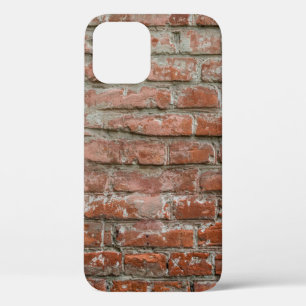 Texture. Brick. Wall. A background with attritions iPhone 12 Case