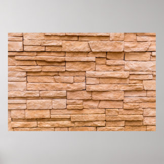 texture brick wall beige close up poster