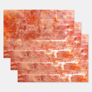 Texture Burnt Orange Beige Vintage Decoupage Wrapping Paper Sheet