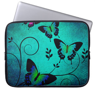 Texture butterflies background laptop sleeve