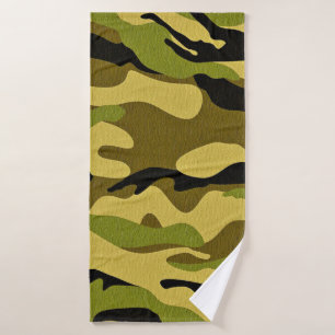Texture camouflage soldier surface bath towel