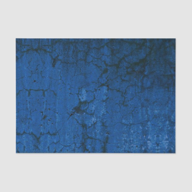 Texture Dark Blue Rustic Vintage Grunge Tissue Paper (Front)