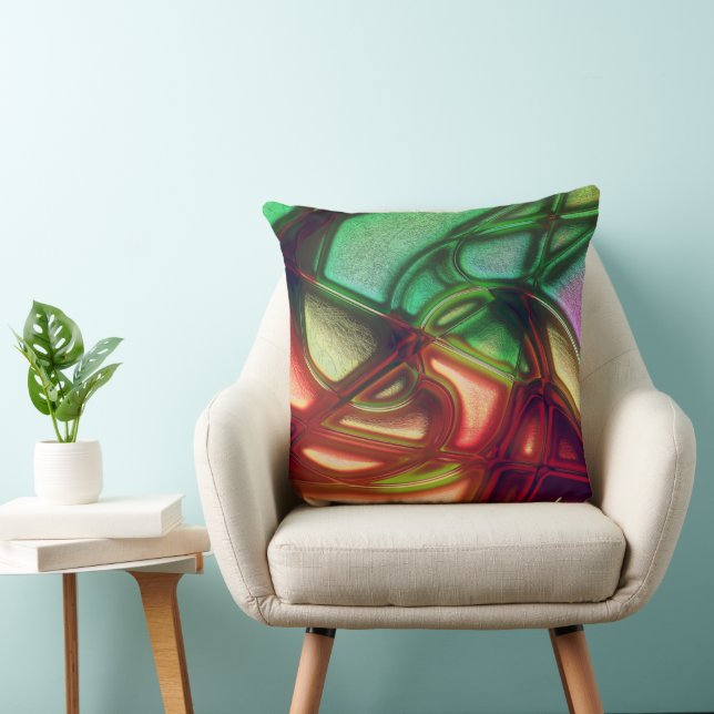 texture design with scratches and metallic colours cushion (Chair)
