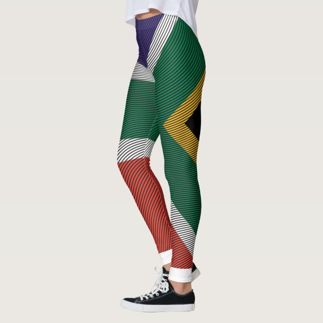 Texture : Engrave South Africa Flag Leggings (Left)