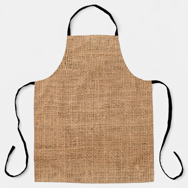 Texture fabric burlap background apron (Front)