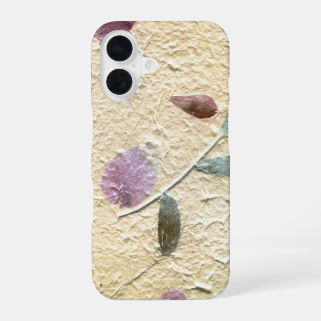 Texture Floral Abstract iPhone 16 Case (Back)