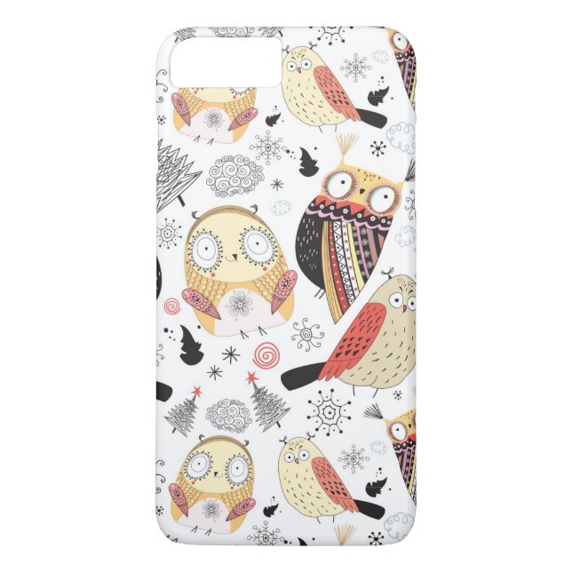 Texture funny owl Case-Mate iPhone case (Back)
