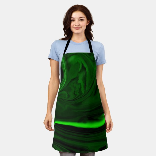 texture green malachite apron (Worn)