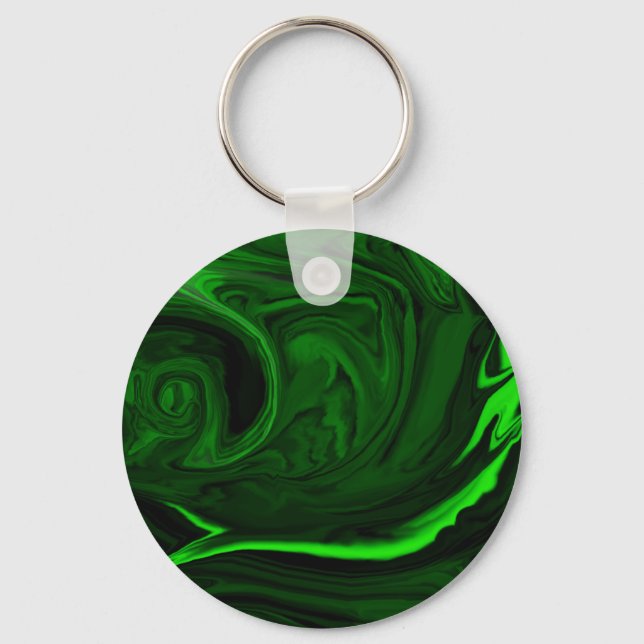 texture green malachite key ring (Front)