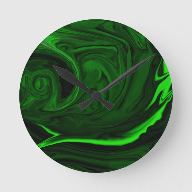 texture green malachite round clock (Front)