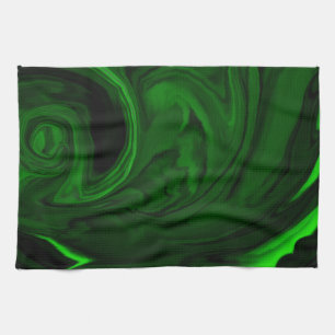 texture green malachite tea towel