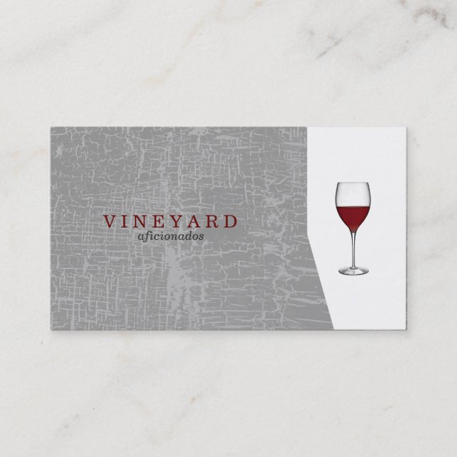 Texture Grey / Wine Glass Business Card (Front)