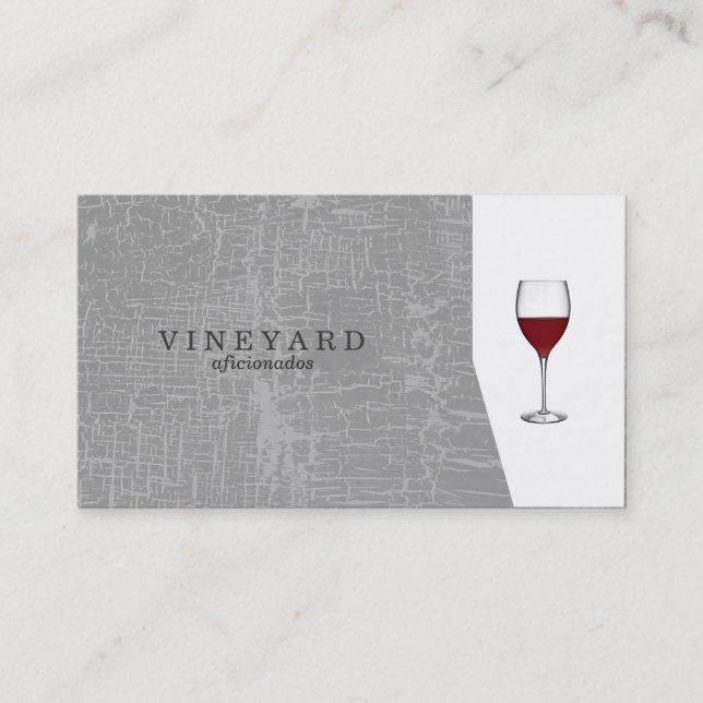 Texture Grey / Wine Glass Business Card (Front)