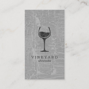 Texture Grey with Wine Glass Business Card
