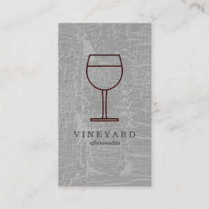 Texture Grey with Wine Glass Business Card