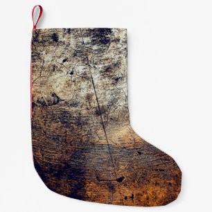 Texture grunge distress fracture small christmas stocking