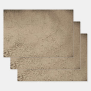 Texture Grunge Rustic Old Sepia Scratches Wrapping Paper Sheet