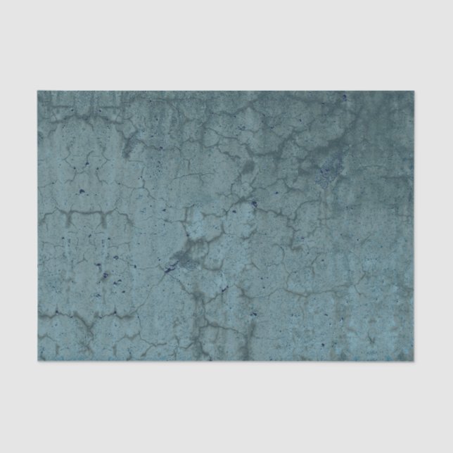 Texture Grunge Teal Blue Vintage Decoupage Tissue Paper (Front)