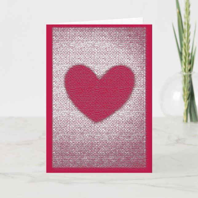 Texture Heart Card Anti Valentine (Front)