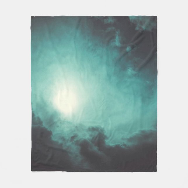 Texture heaven clouds wind storm fleece blanket (Front)