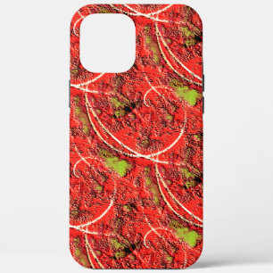 Texture in some living coral with tea green faults iPhone 12 pro max case