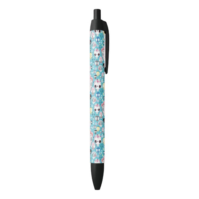 Texture laughing skull black ink pen (Bottom (Vertical))