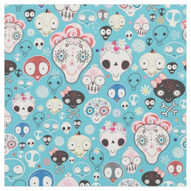 Texture laughing skull fabric (Close Up)