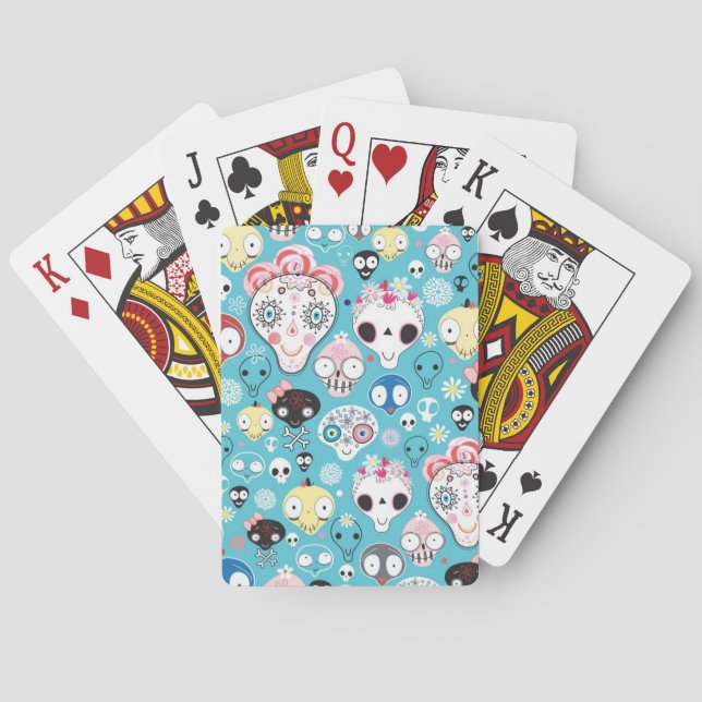 Texture laughing skull playing cards (Back)