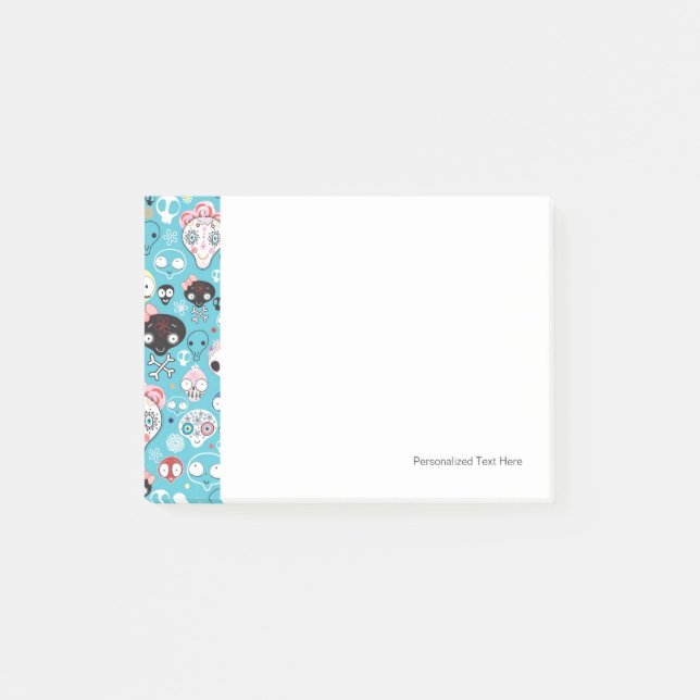 Texture laughing skull post-it notes (Front)