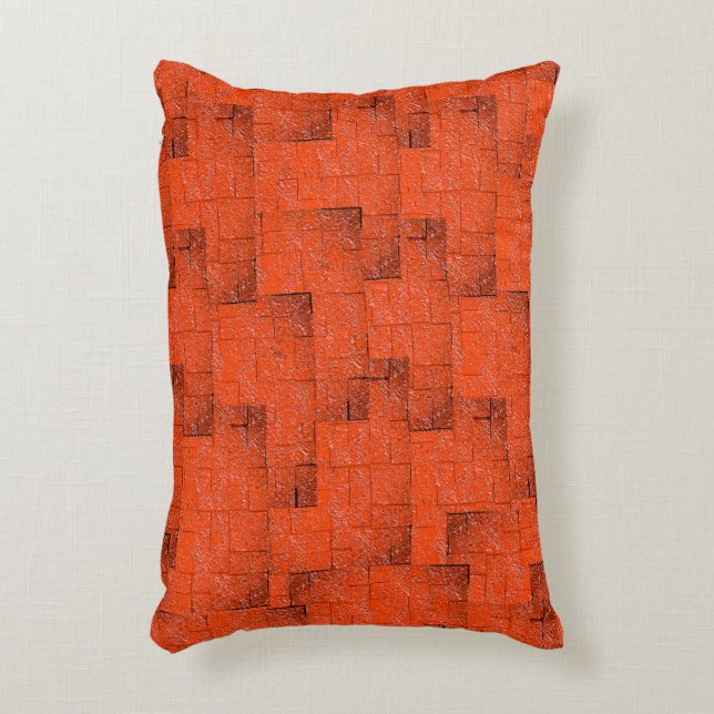 Texture mosaic that looks like a wall of bricks decorative cushion (Front(Vertical))