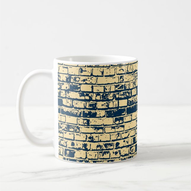 Texture of a brick wall. Elegant wallpaper design. Coffee Mug (Left)