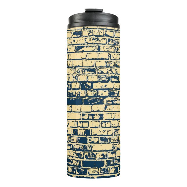 Texture of a brick wall. Elegant wallpaper design. Thermal Tumbler (Front)