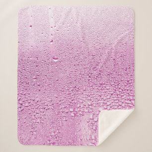 Texture of a drop of rain on a glass wet transpare sherpa blanket
