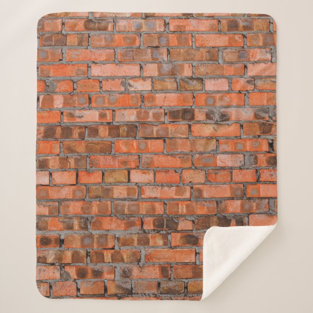 Texture of an old brick wall closeupaged,architect sherpa blanket (Front)