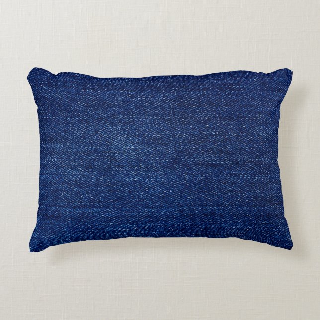 Texture of Denim jeans fabric background Decorative Cushion (Front)