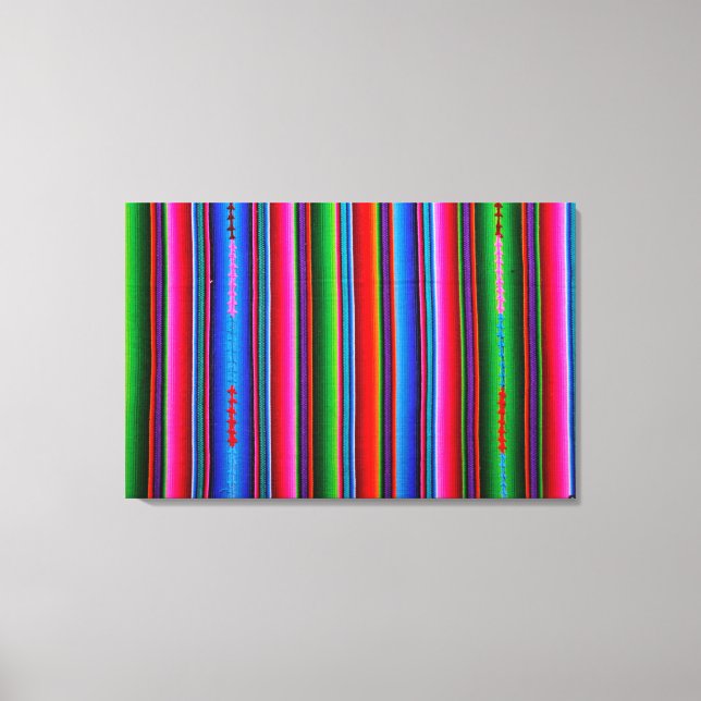 Texture Of Mexican Fabric Canvas Print (Front)