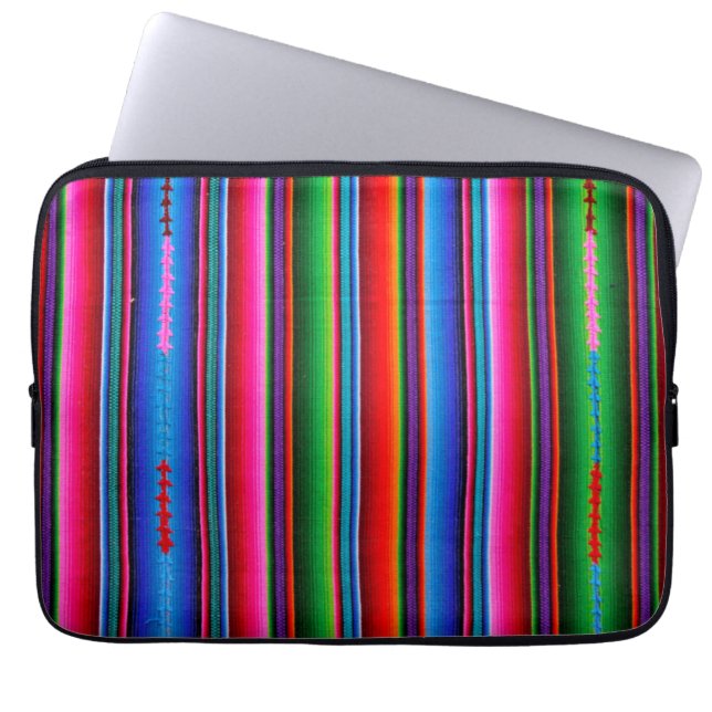 Texture Of Mexican Fabric Laptop Sleeve (Front)