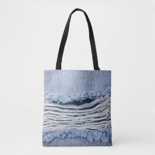 Texture of natural linen fabric tote bag