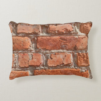 Texture of old weathered brick. Background of old  Decorative Cushion