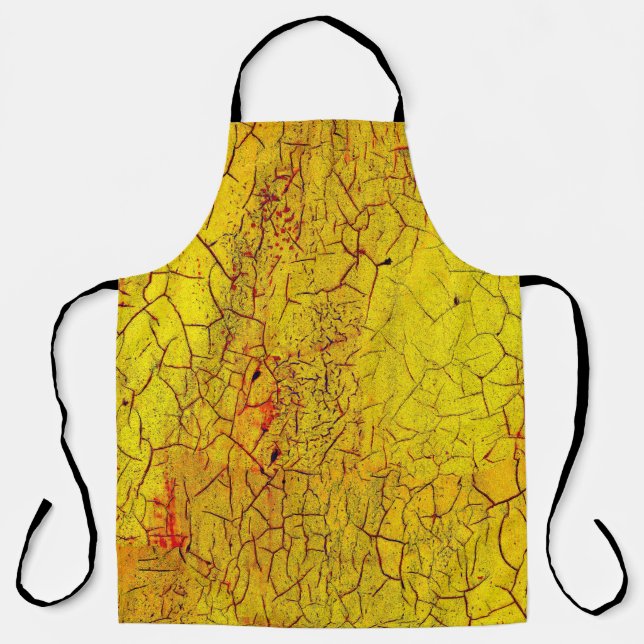 Texture of old yellow paint crackedabstract,aged,a apron (Front)